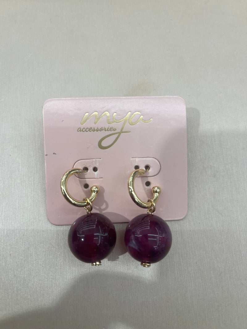 Mya Accessories Orecchini Prugna G13631