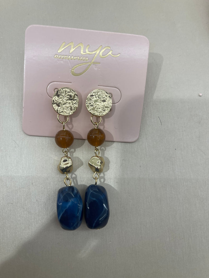 Mya Accessories Orecchini Pendenti Blu G13593