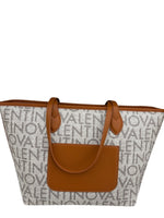 Mario Valentino Borsa A Spalle Logo Beige/Cuoio VBSA1F02