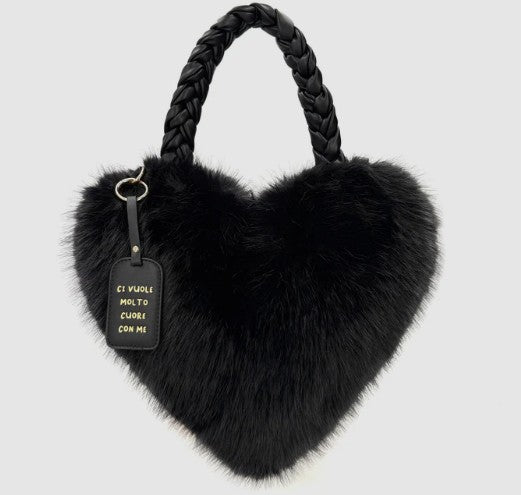 Le Pandorine Borsa a Spalla/Tracolla Fur Heart
