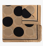 Sciarpa In Seta Beige e Nera