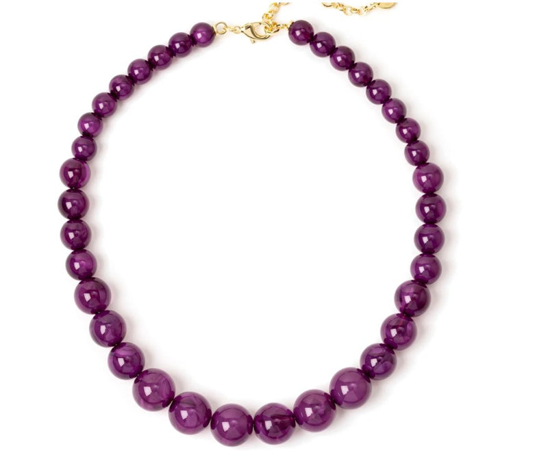 Girocollo a sfere degradè Ester - Viola