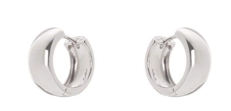 Piccoli orecchini cerchietto spesso Domus - Argento