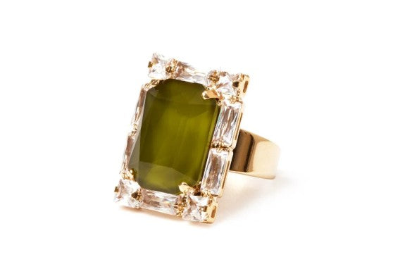 Sodini Bijoux Anello geometrico Semira - Verde