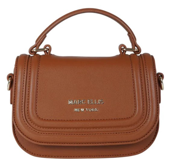 Marc Ellis Borsa A Mano Glossy Bag Dark Cuoio