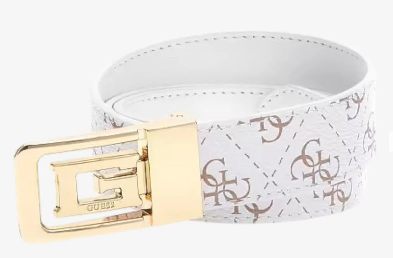 Guess Cintura Donna Logata Bianco/Taupe