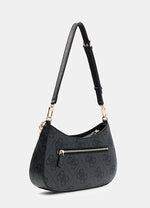 Guess Borsa a spalla Logo Noelle Logata Grigio/nero