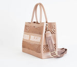 Marc Ellis Borsa a Mano Flat Sponge M Moka Mousse/Light Gold