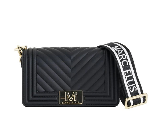 Marc ellis Borsa a Tracolla Flat S Black/ Light Gold