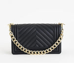 Marc ellis Borsa a Tracolla Flat S Black/ Light Gold