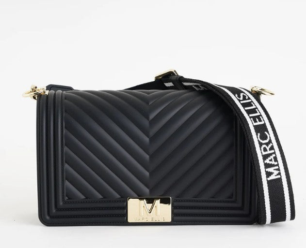 Marc ellis Borsa a Tracolla Flat M Black/Light Gold