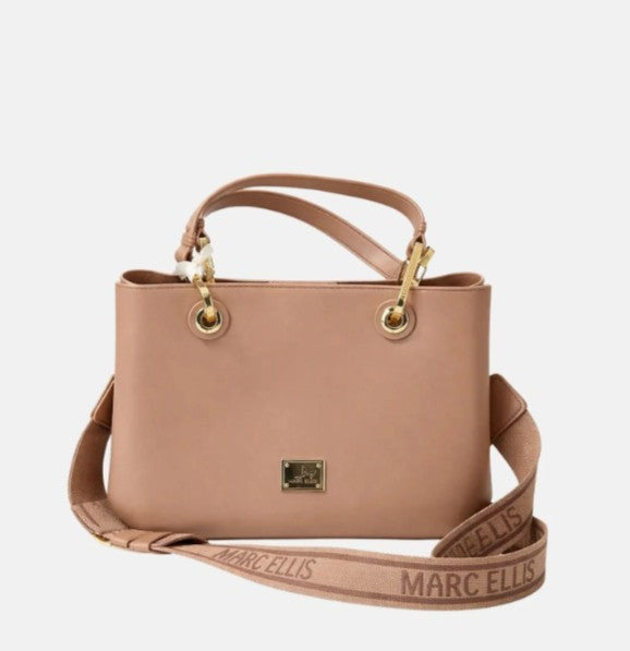 Marc Ellis Borsa a Mano Flat Kira Moka Mousse/Light Gold