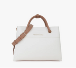 Mario Valentino Alexia Borsa VBS5A802 Doppio Manico Grande Bianco/Cuoio