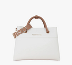 Mario Valentino Alexia Borsa VBS5A802 Doppio Manico Grande Bianco/Cuoio