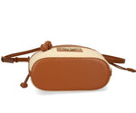 Love Moschino borsa  a tracolla rafia/cuoio