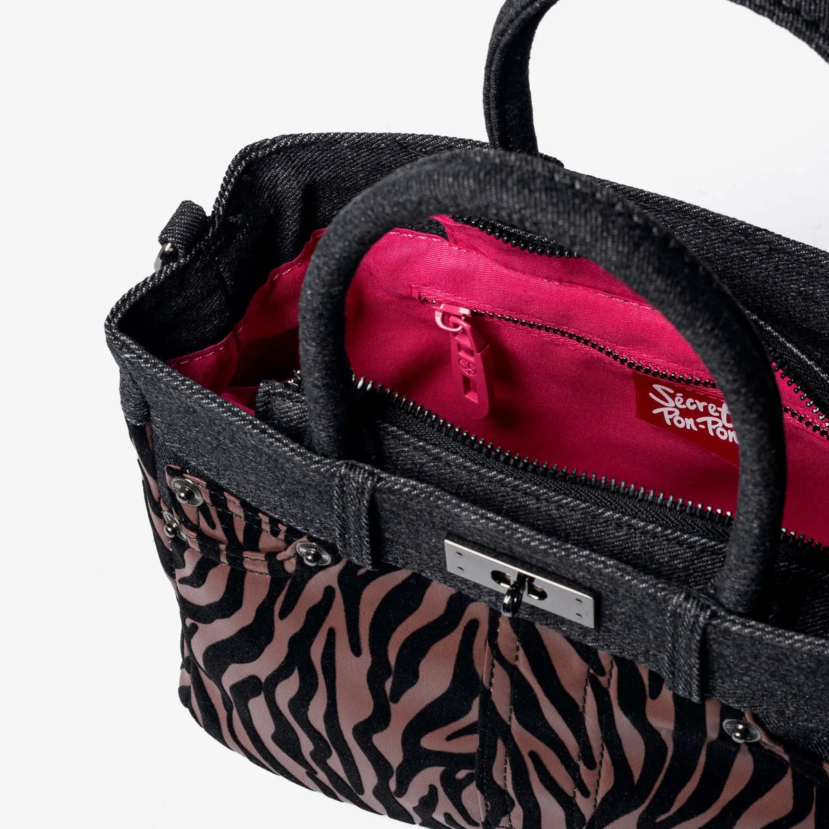 Secret Pon-Pon Borsa a Mano/Tracolla Kelsy Zebra Cocoa
