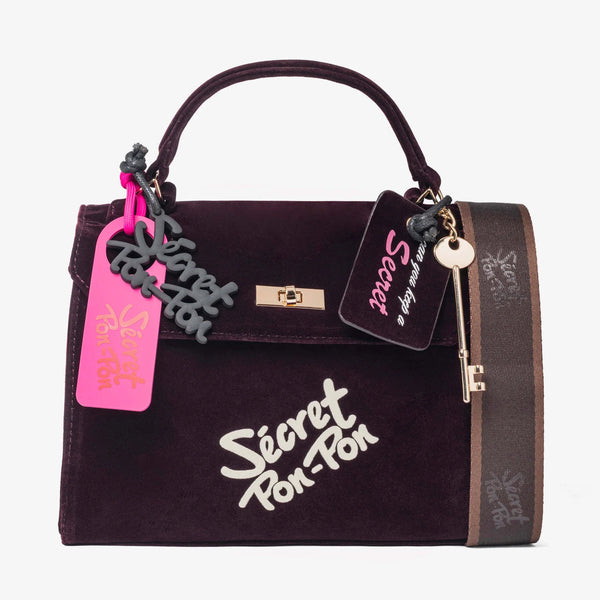 Secret Pon-Pon Borsa a Mano/Tracolla Laureen Velvet Burgundy