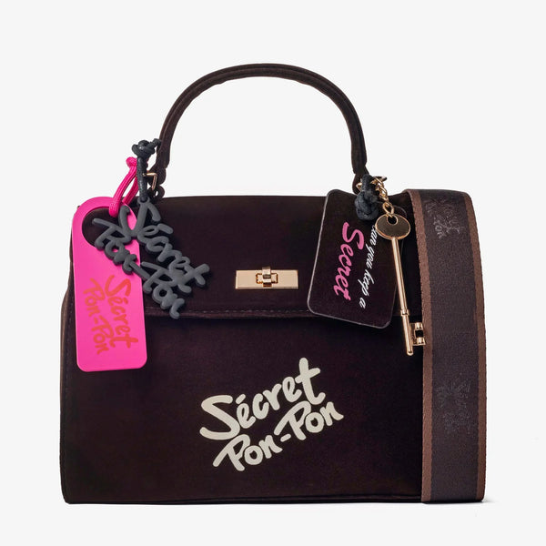 Secret Pon-Pon Borsa a Mano/Tracolla Laureen Velvet Cioccolato