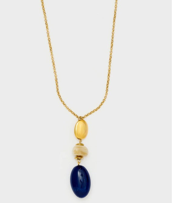 Nali' Collana Paola Lunga In Resina Bianco/Blu LNCL0183