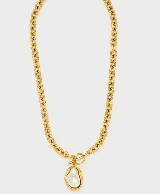 Nali' Collana Chiusura Toggle Con Perla Oro PWCL0011