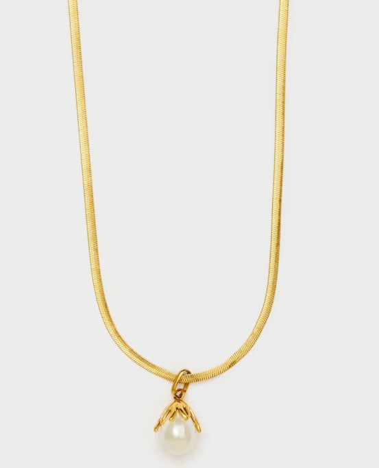 Nali' Collana Lunga Con Pendente Perla Oro PWCL0008