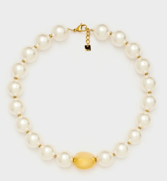 Nali' Collana Pearl Con Elemento Sfera Oro LNCL0179