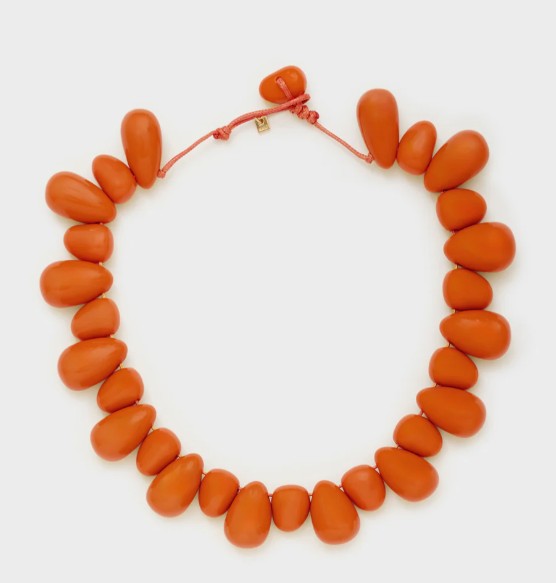 Nali' Collana Zuri In Resina A Goccia Arancio EMCL1111