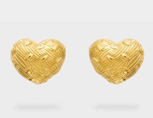 Nali' Orecchini Cuore Lavorato Oro PWOR0005