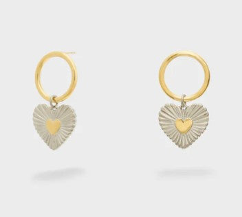 Nali' Orecchini Cuore Zirgonato Oro/Argento DWOR0230