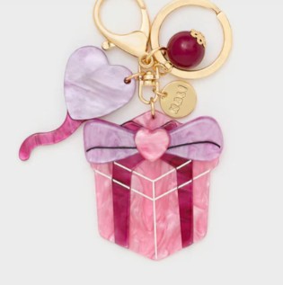 Nali' Portachiavi Charm Love+Pacco Regalo Rosa DUPT0040