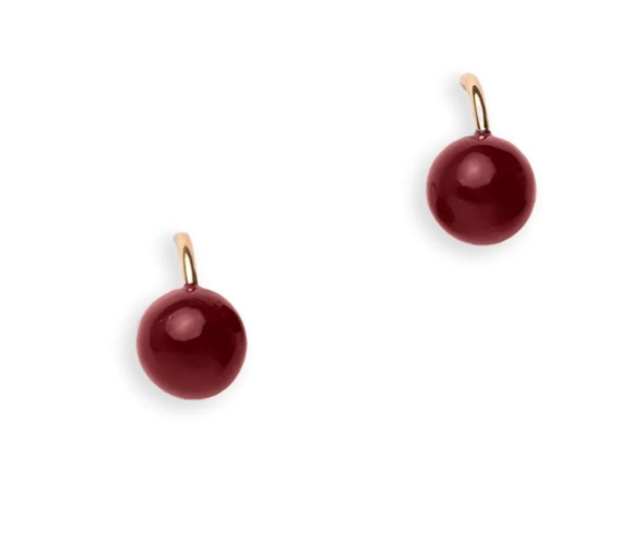 Mya Accessories Orecchini con sfera in acrilico ruggine