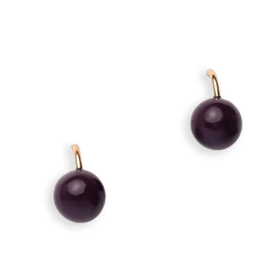 Mya Accessories Orecchini con sfera in acrilico viola