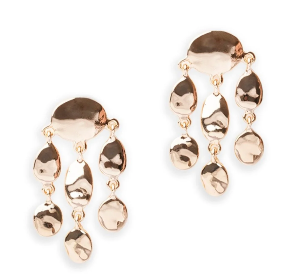 Mya Accessories Orecchini pendenti in metallo martellato