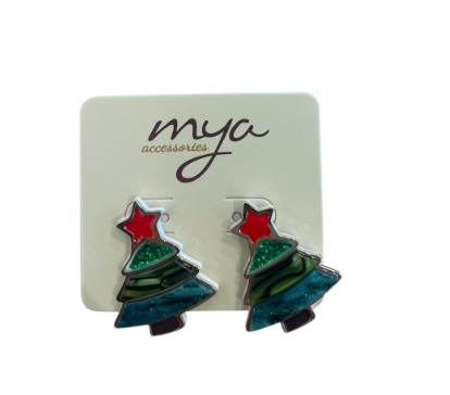 Mya Accessories Orecchini a forma di albero di Natale
