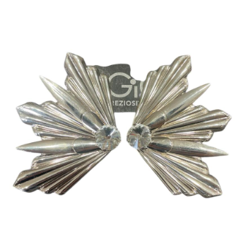 Gio Preziosi Orecchini Geometrici Argento con Pietra  trasparente