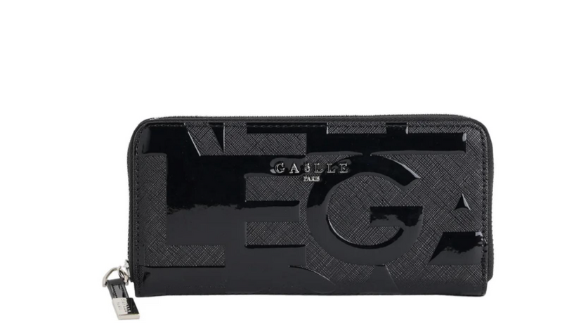 Gaelle Portafoglio Nero Lucido