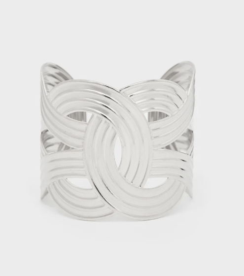 Nali Bracciale Over Regolabile Lavorato Argento YABR004