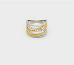 NALI ANELLO FASCIA CON PIETRE ORO/ARGENTO PWAN0010