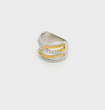NALI ANELLO FASCIA CON PIETRE ORO/ARGENTO PWAN0010