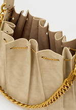 NALI BORSA EVISSA A SPALLA SCAMOSCIATA BEIGE LDBS0155