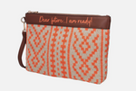 Le Pandorine Pochette Giulia intrecciata con polsiera colore arancione PS2620B29