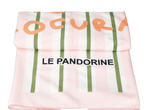 Le Pandorine Telo mare con scritta colore rosa PS2635F06