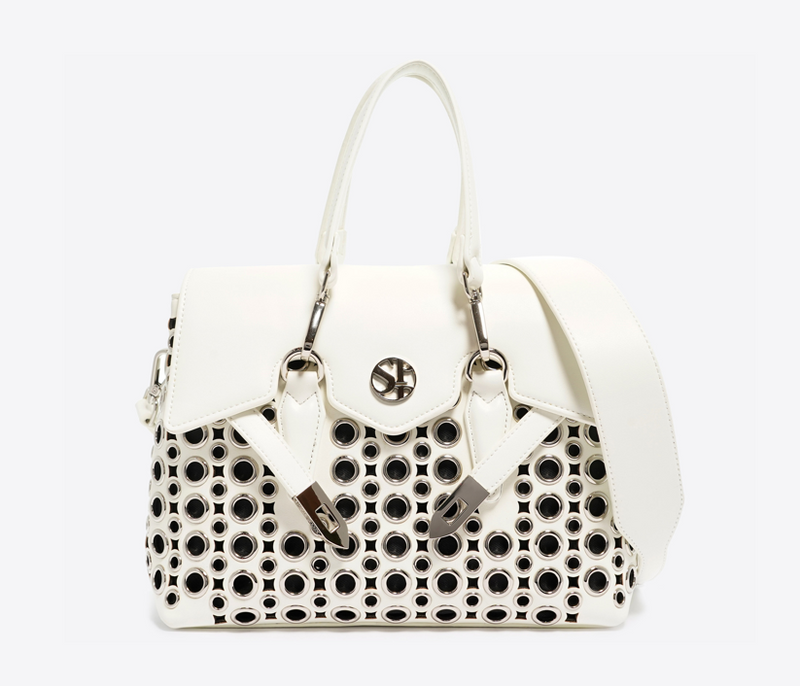 Secret Pon Pon Borsa a mano/Tracolla Quiny Hole Small White