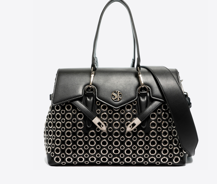 Secret Pon Pon Borsa a mano/Tracolla Quiny Hole Medium Black