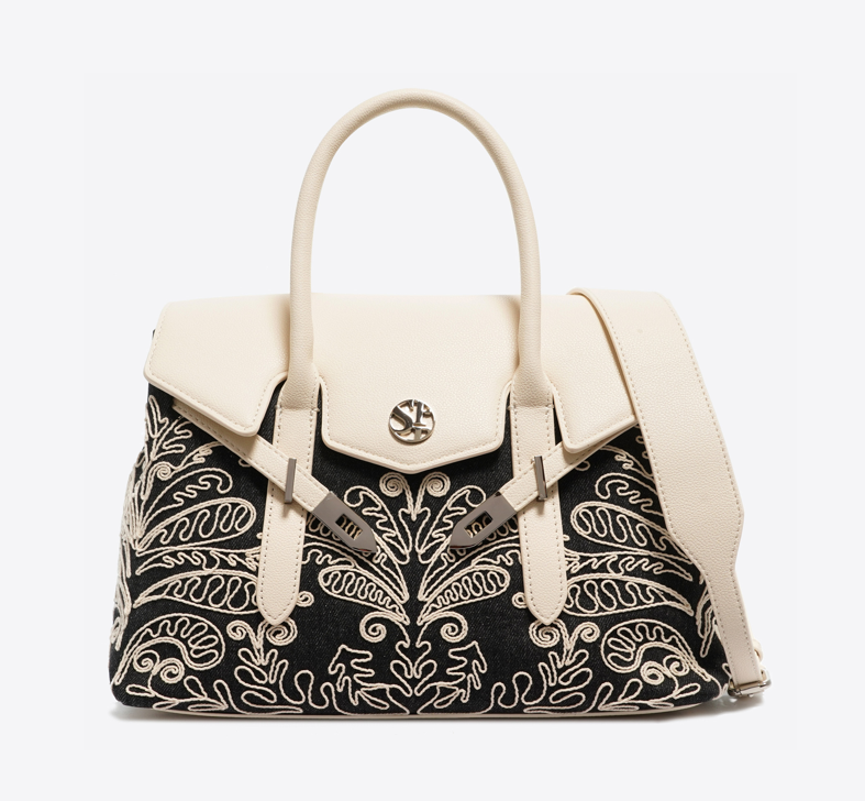 Secret Pon Pon Borsa a mano/Tracolla Yalis Cornely Medium Jeans/White