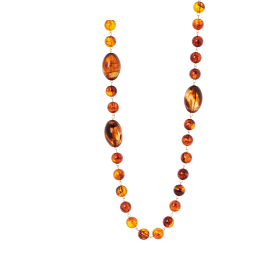 Sodini Bijoux Collana lunga boule elementi ovali Vieste - Ambra 852288D