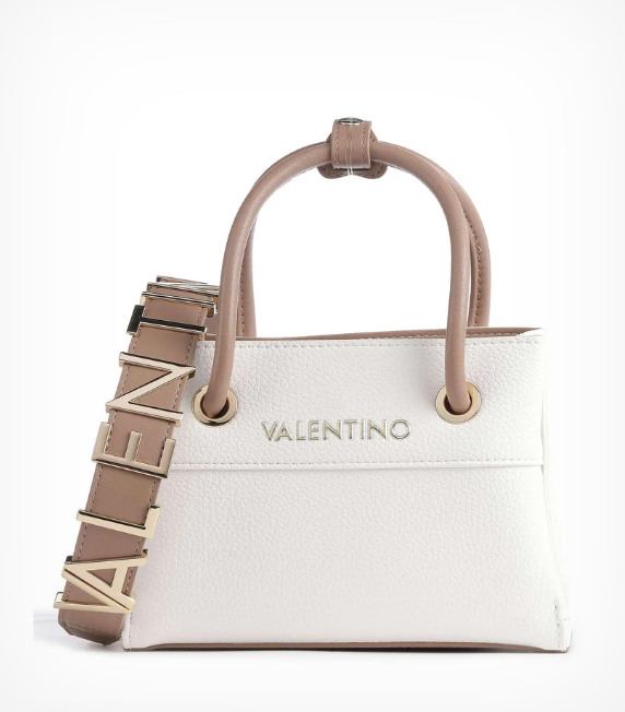 Mario Valentino Alexia Borsa VBS5A805 Doppio Manico Piccola  Bianco/Cuoio