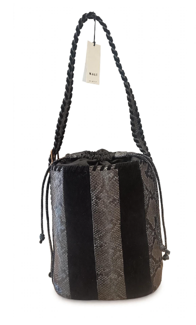 Nali' Borsa a Spalla Melanie Snake Secchiello Nera ARBS0046