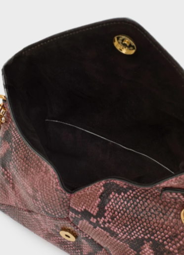 Nali' Borsa Noir Clutch Snake Rossa ARBS0052