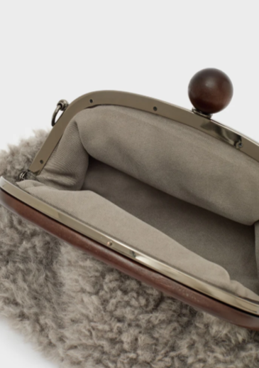 Nali' Pochette Cloud a Mano Grigia + Catena LYPC0064